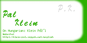 pal klein business card